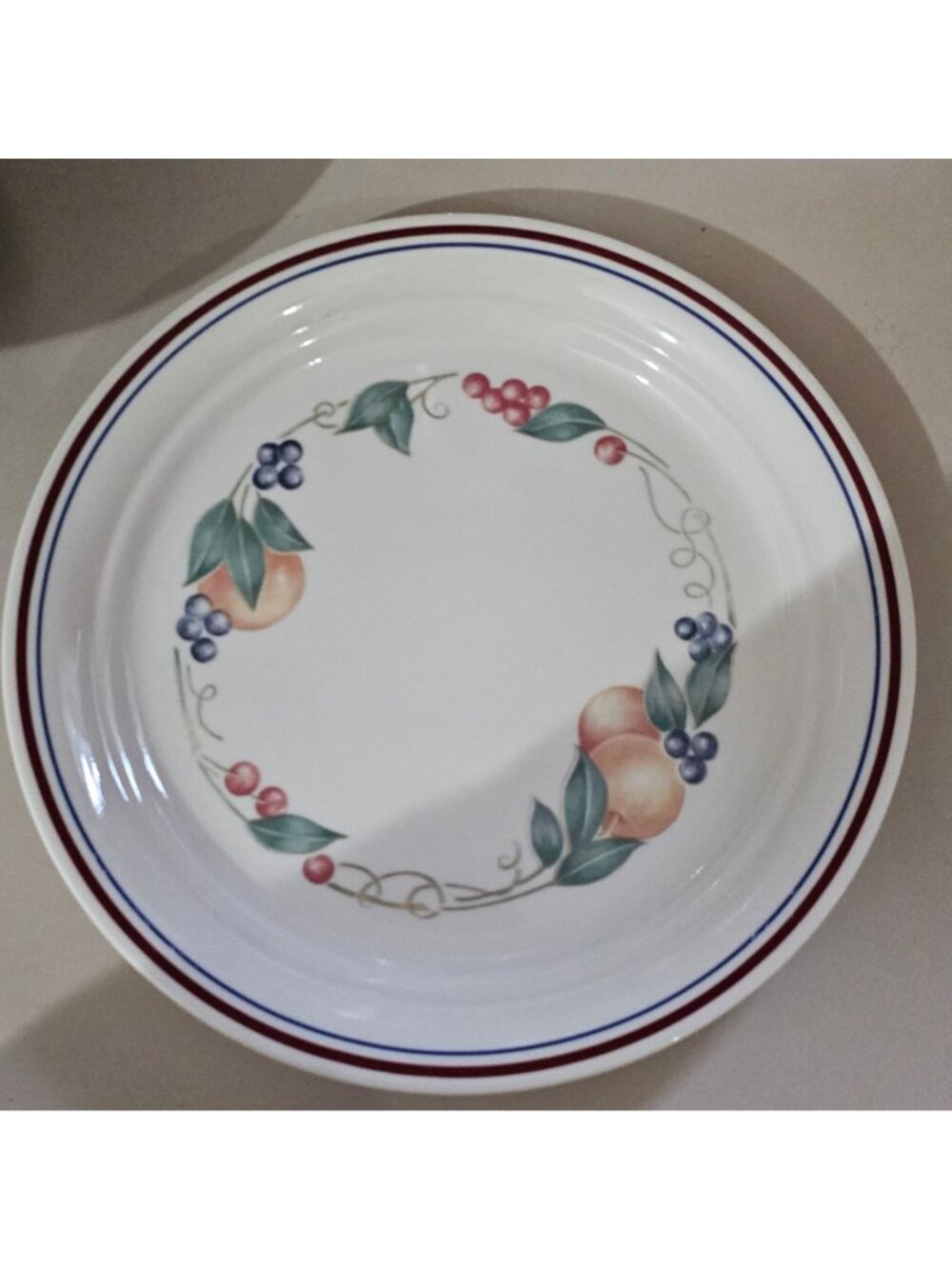 4 Corelle Abundance Luncheon Plates 8.5" fruit retro kitchen decor vintage - Picture 6 of 7